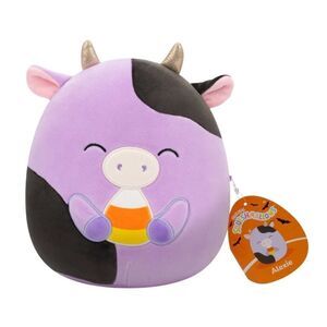 Halloween Squishmallow Alexie the Purple Cow 12” Holding Candy Corn NWT New Cute